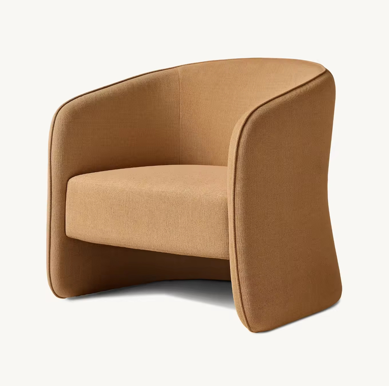 GDC Modern Single Sofa Minimalist Armchair Contemporary Bedroom Fabric