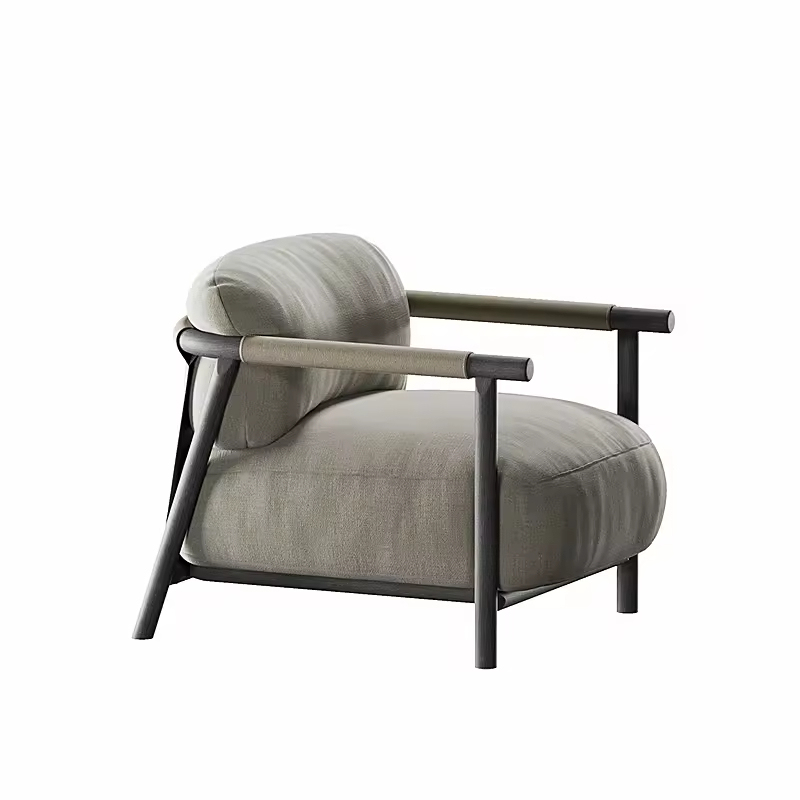 GDC Nordic Handmade Solid Wood Frame Leisure Chair Reclining