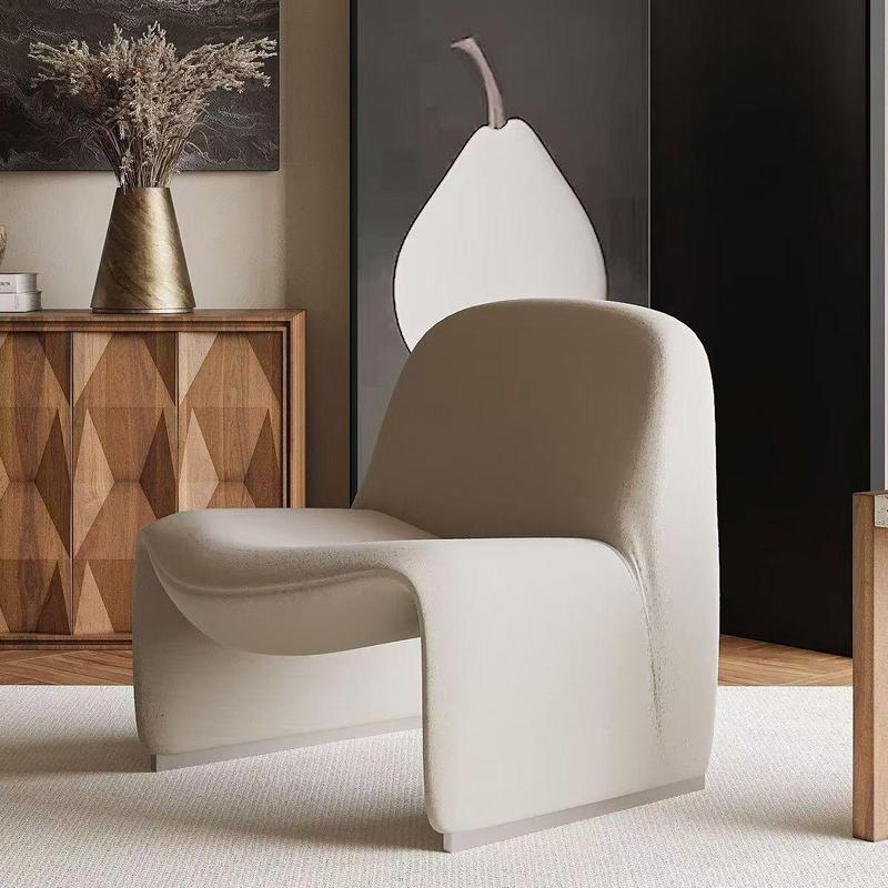 GDC Nordic Minimalist Single Armchair with Red Mesh Design