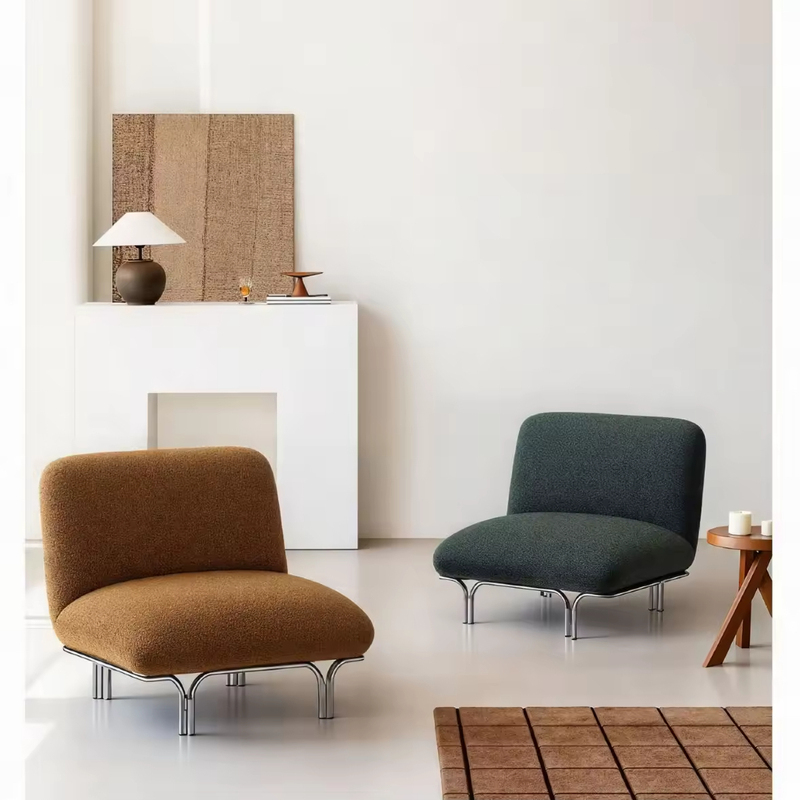 GDC Nordic Modern Minimalist square Lounge Chair, Stylish Single