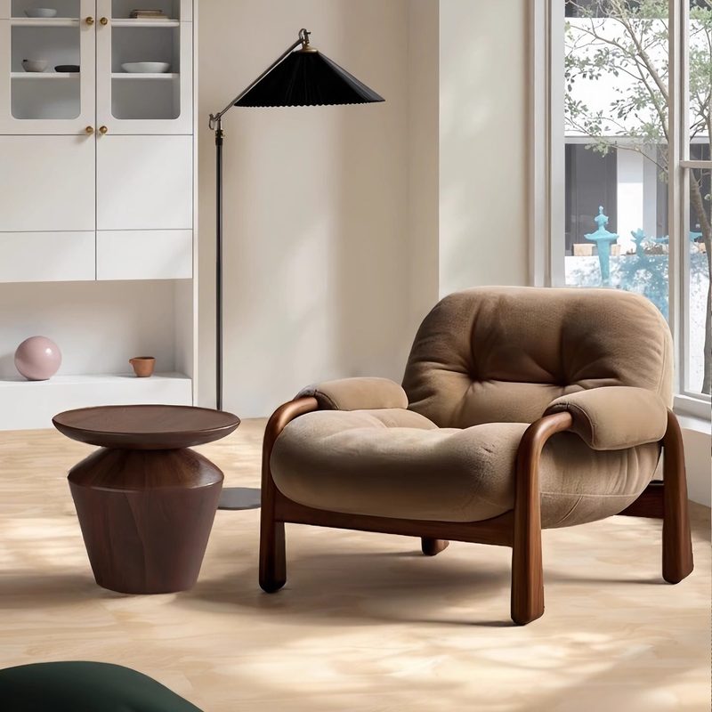 GDC Solid-wood Single Armchair Mid-century-inspired Designer Lounge Chair Dining