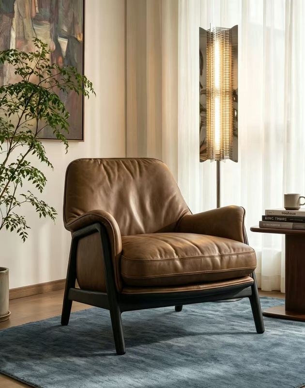 GDC Song-style Aesthetic Leisure Sofa Chair, Designer Armchair for
