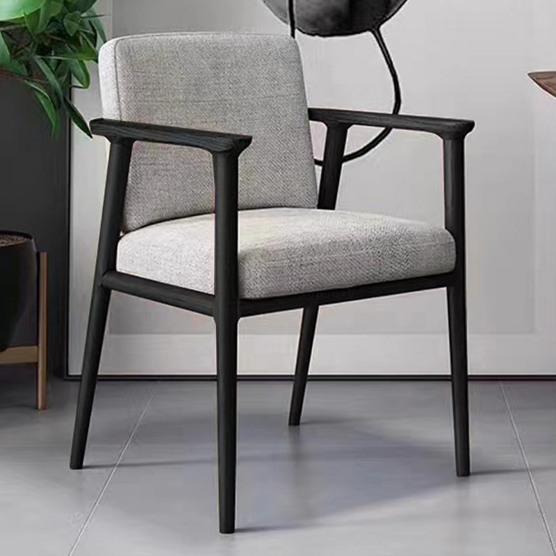GDC New Chinese Solid Wood Frame Leisure Style Upholstered
