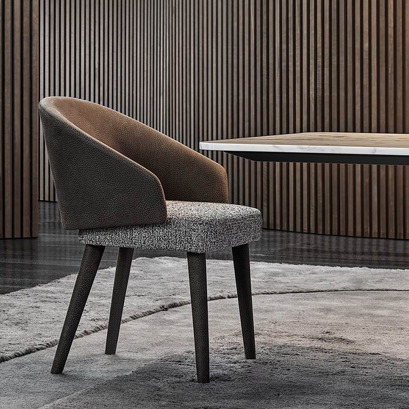 GDC Contemporary Restaurant Seating Leather-Upholstered Solid Wood Frame Dining