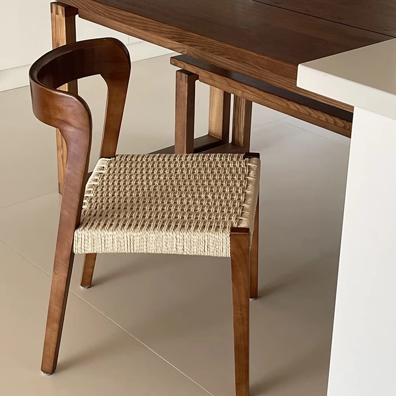 GDC Factory Price Wooden Home Furniture Rattan Wicker Back
