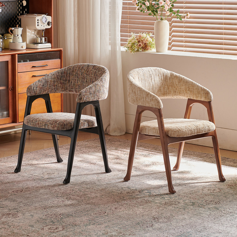 GDC French Designer Solid Wood Dining Chair Simple Modern