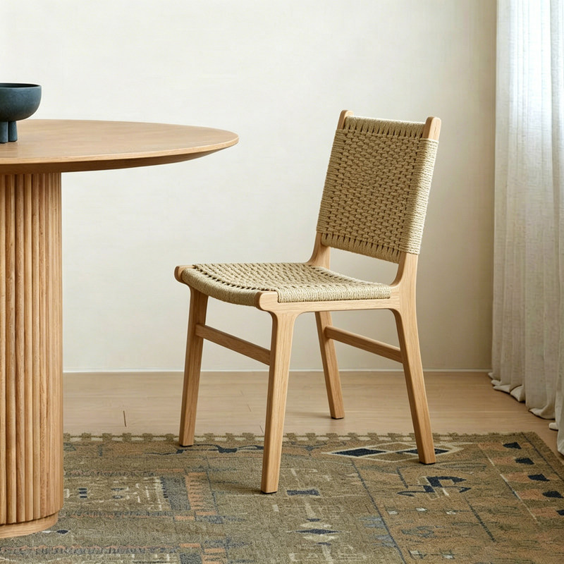 GDC Guangdong Elegant Dining Chairs Wicker Wood Rattan for