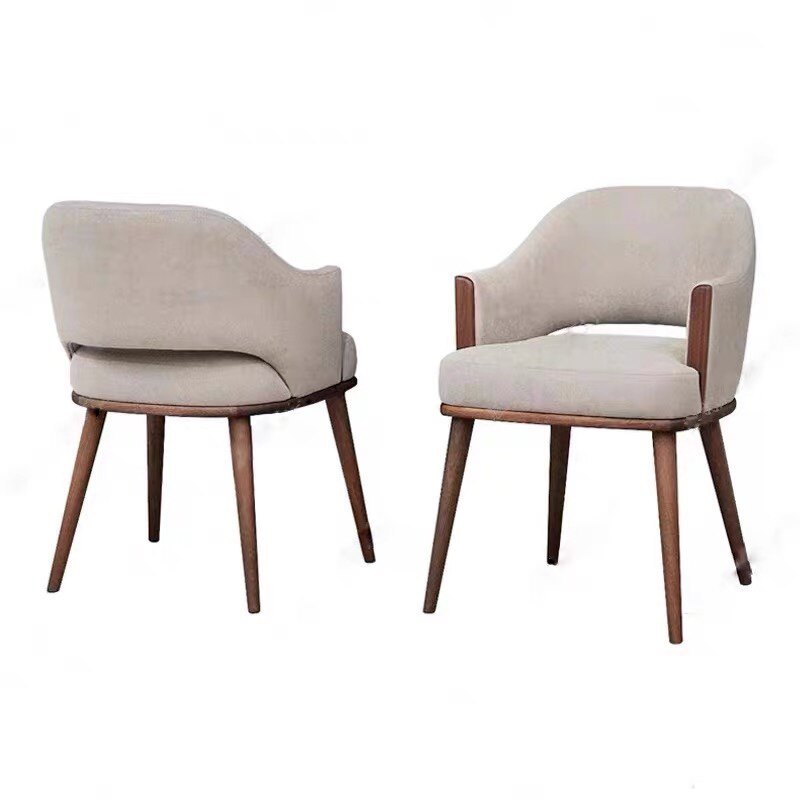 GDC Italian Luxury Solid Wood Dining Chair, Light Luxury