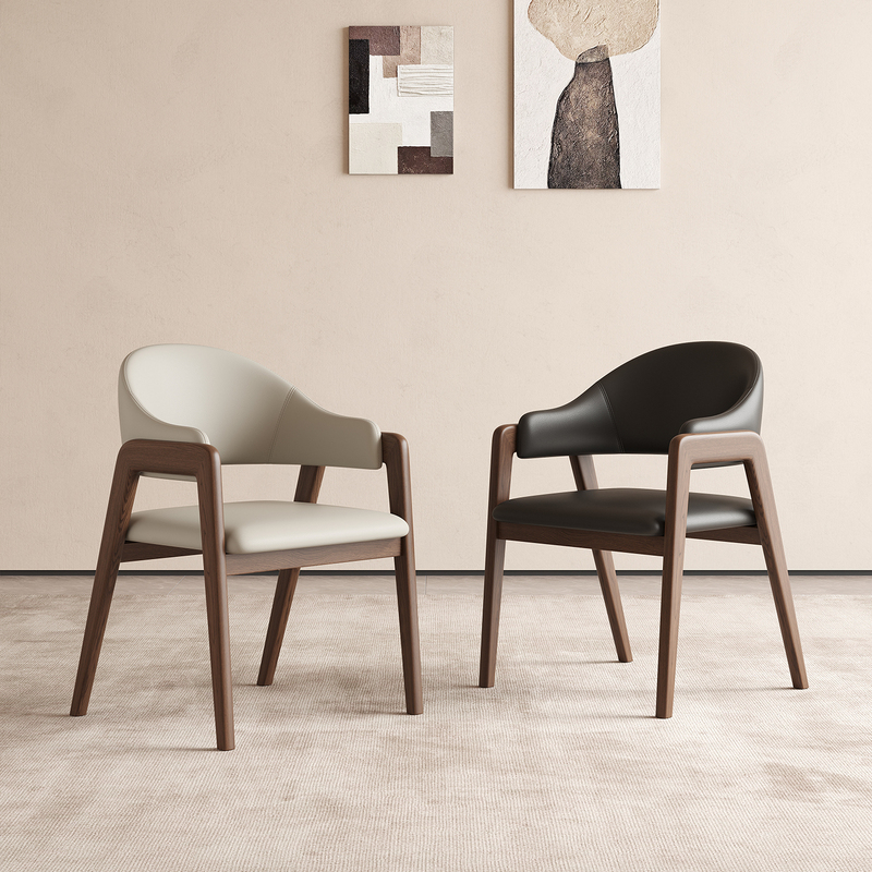 GDC Italian-Style Minimalist Solid Wood Dining Chairs Nordic Home