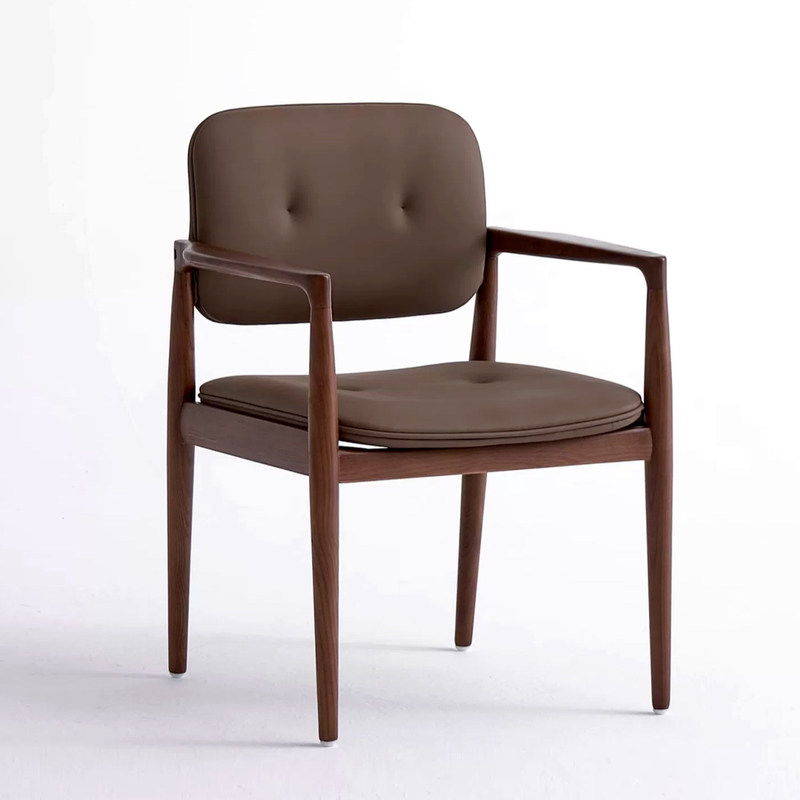 GDC Luxury Dining Chairs with Arms Solid Wood Mid