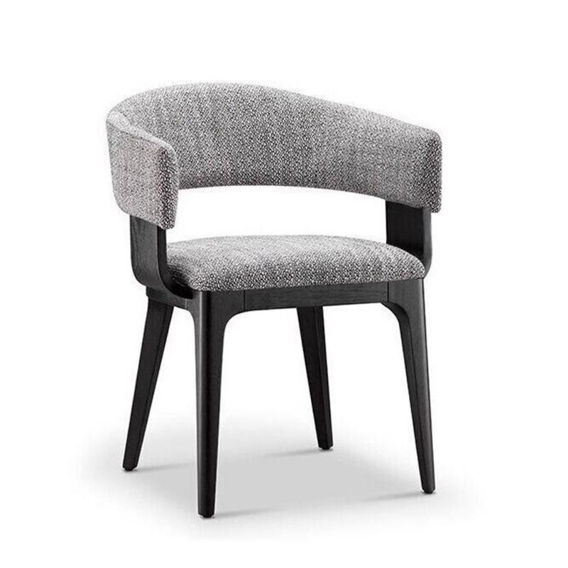GDC Modern Design Upholstered Dining Chair with Curved Back