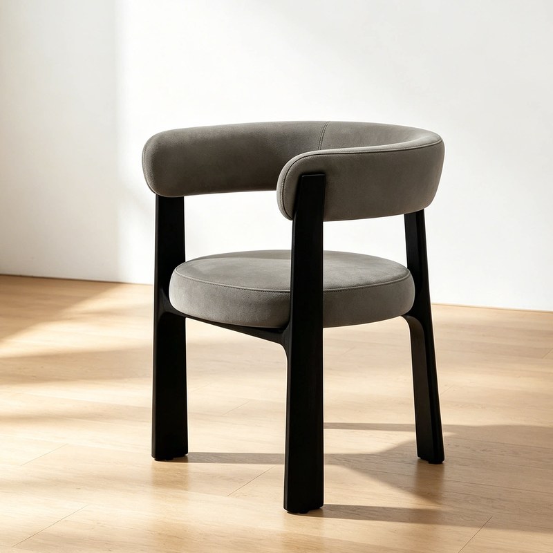 GDC Modern Kitchen Restaurant Chair Wood Frame Upholstered Dining
