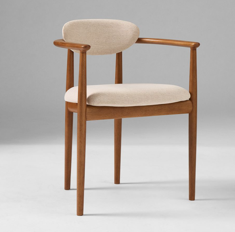 GDC Modern Luxury Italian Commercial Dining Chair Wooden Fabric