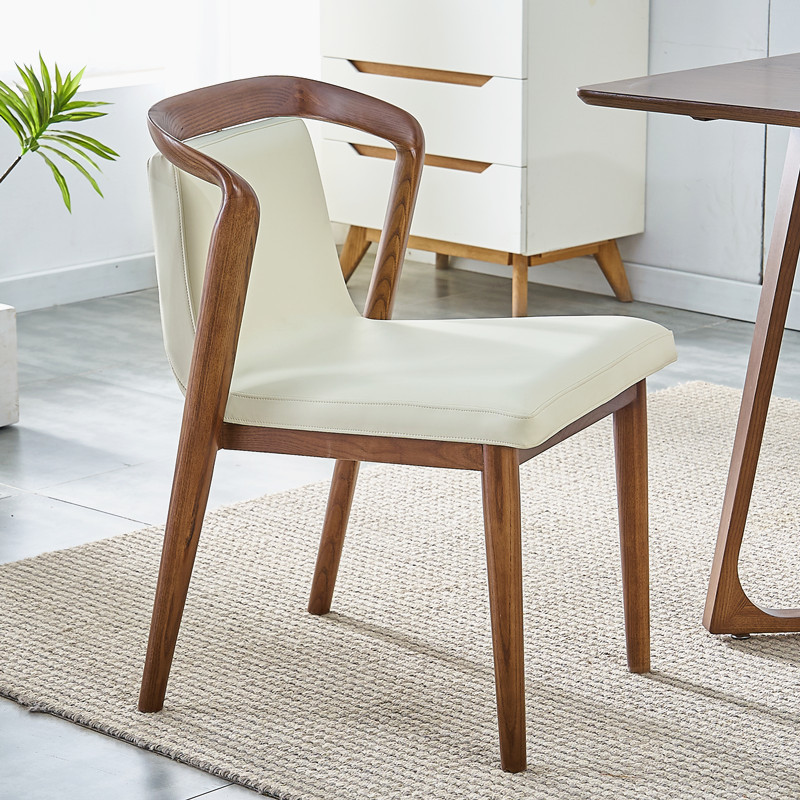 GDC Modern Luxury Solid Ash Wood Dining Chair Wooden
