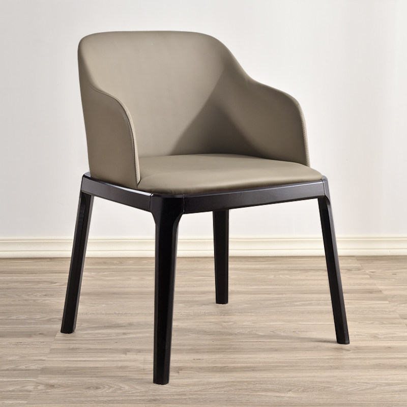 GDC Modern Solid Wood Backrest Upholstered Leisure Dining Chair