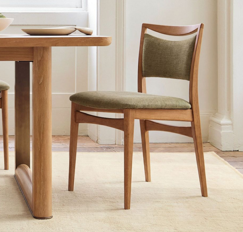 GDC Modern Solid Wood Vintage Dining Chairs Nordic Comfortable