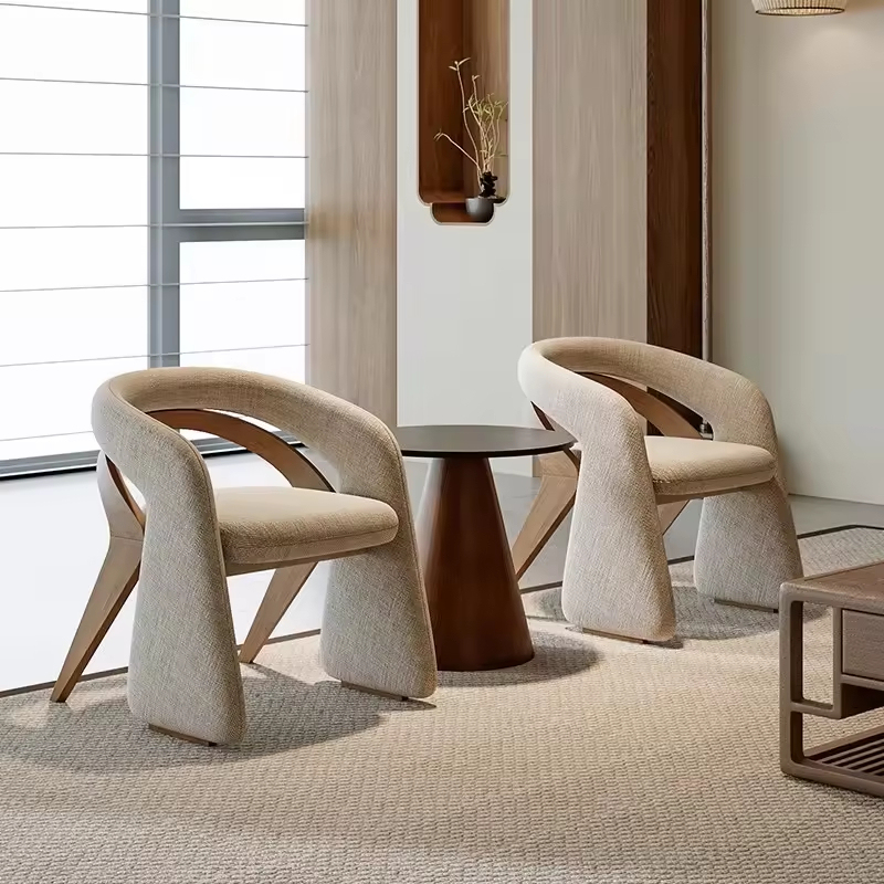 GDC New Arrival Italian Style Designer Fabric Dining Chairs