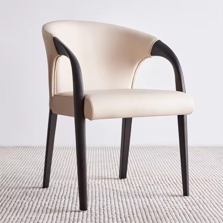GDC New Chinese Solid Wood Dining Chair with Armrest