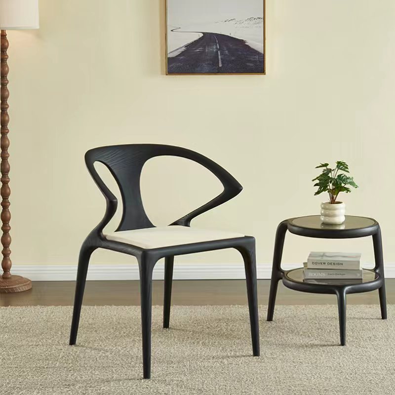 GDC Nordic Art Minimalist Solid Wood Italian-Style Black Walnut