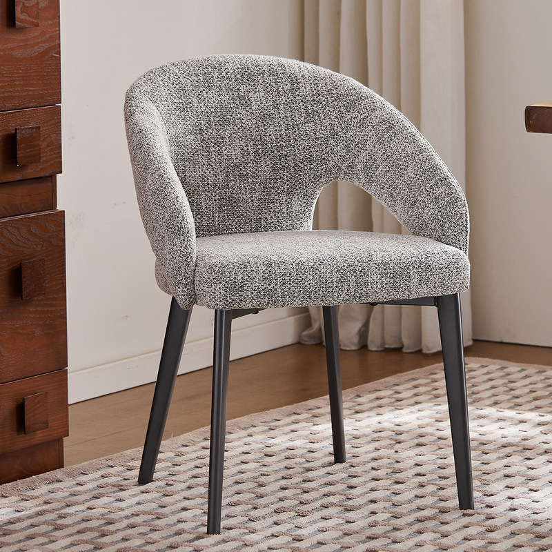 GDC Nordic Contemporary Beige Solid Wood Chair Fabric Convertible