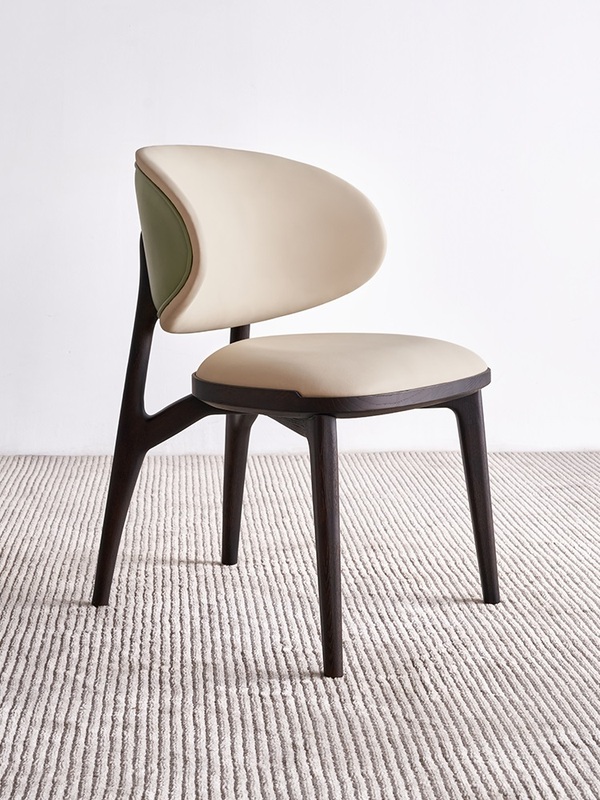 GDC Nordic Dining Chair Modern Wooden Oak Ash Leather