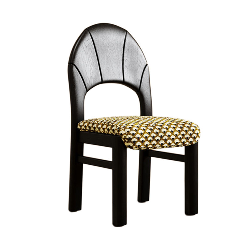 GDC Nordic Minimalist Solid Wood Chair, Mid-Century Style Designer