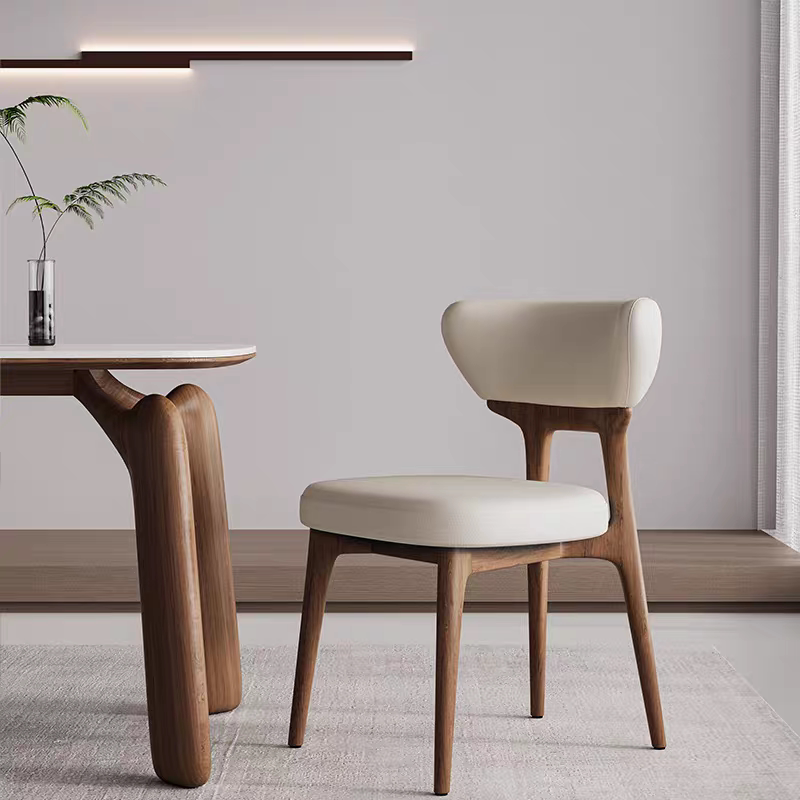 GDC Nordic Modern Solid Wood Dining Chair Light Luxury