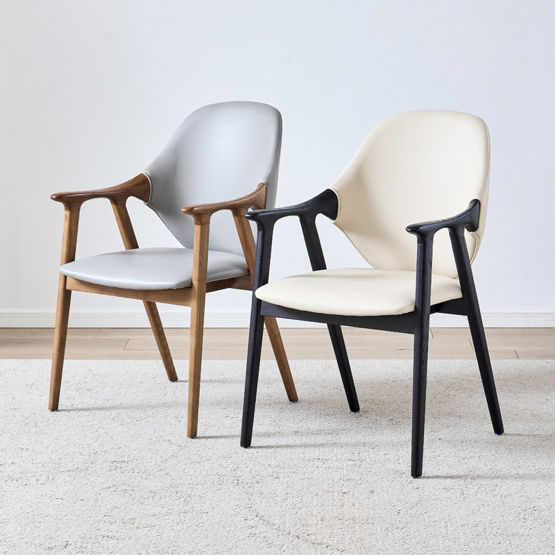 GDC Nordic Solid Wood Dining Chair with Modern Italian