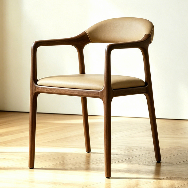 GDC Nordic Style Solid Wood Dining Chair with PU