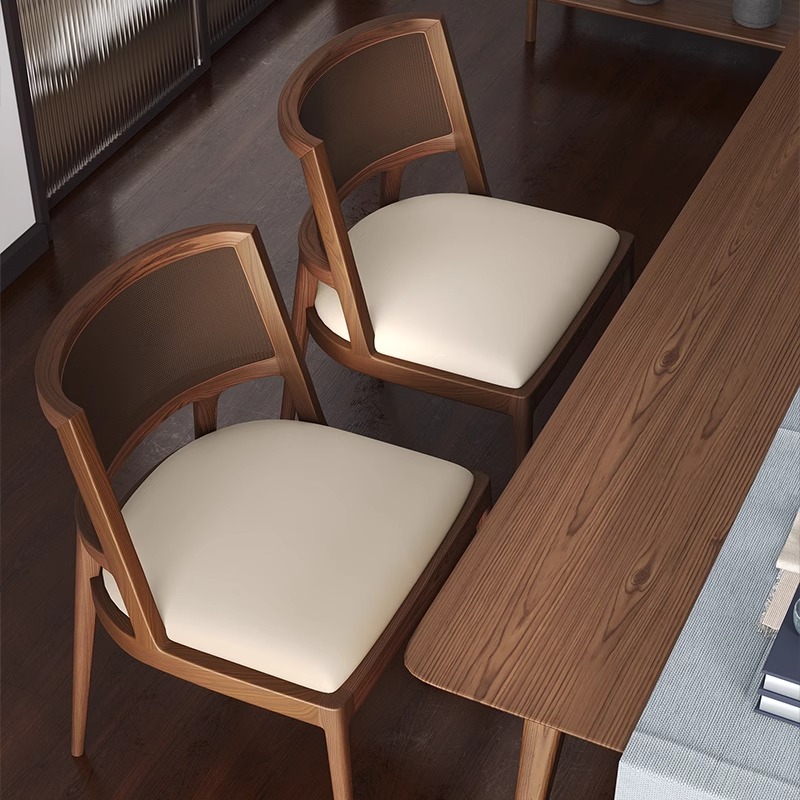 GDC Nordic Wabi Sabi Style Solid Wood Dining Chair