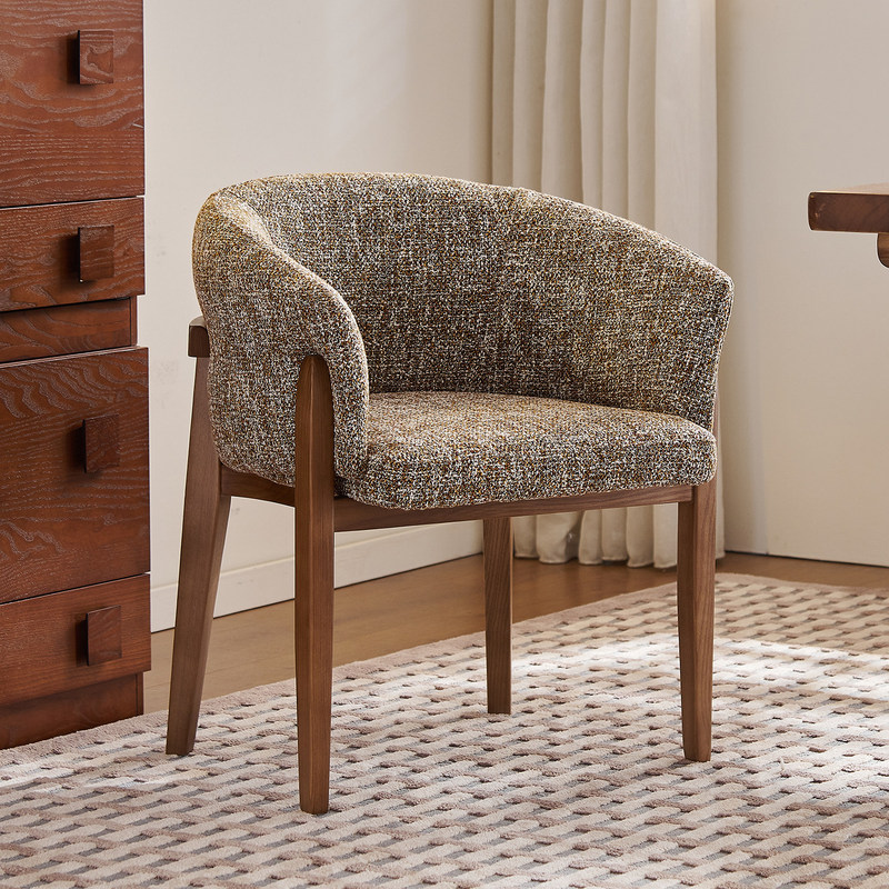 GDC Restaurant Chairs Upholstered Fabric Cushions with Armrest for