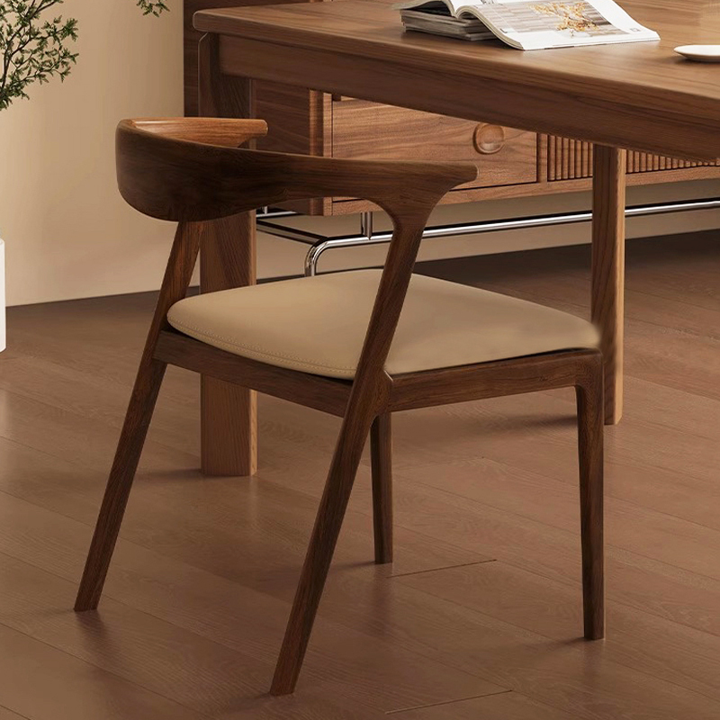 GDC Simple Solid Wood Dining Chairs for Home Use