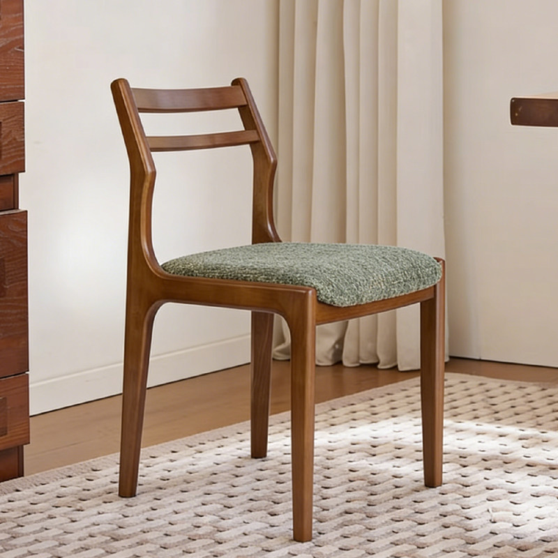 GDC Solid Wood Dining Chair, Double Slatted Open Back