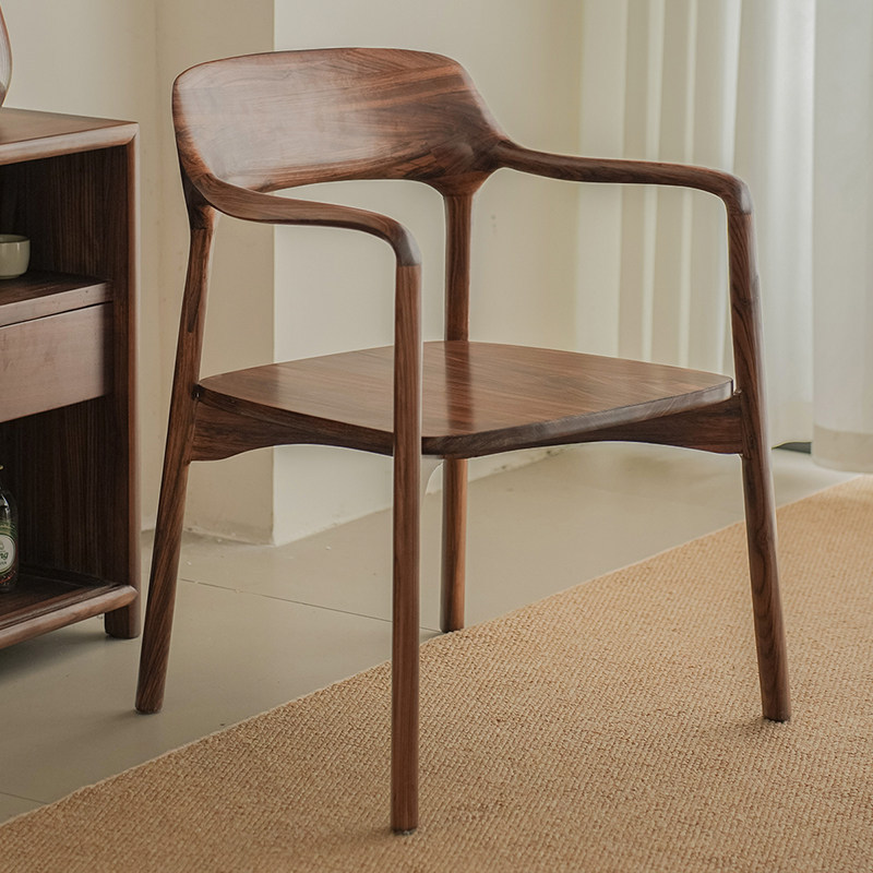 GDC Solid Wood Dining Chair with Armrest | Modern