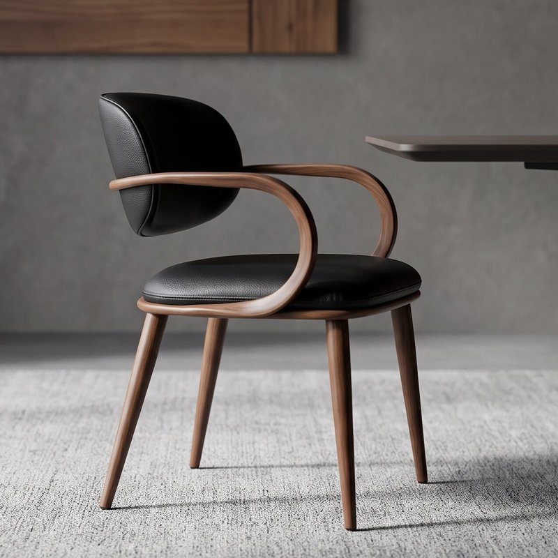 GDC Solid Wooden Dining Office Chair for Restaurant Armchair