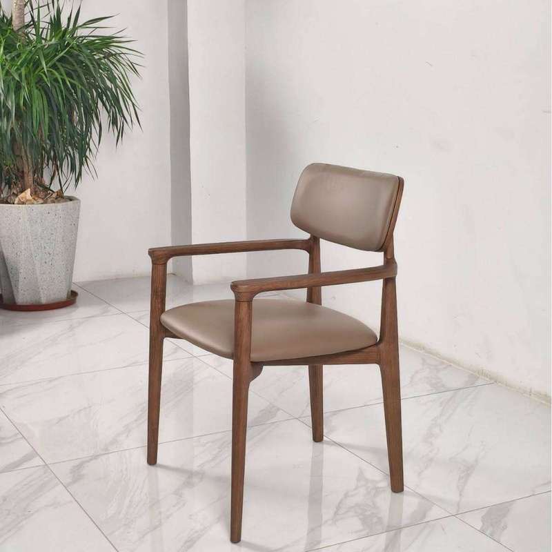 GDC Solid Wooden Eco-Friendly Ergonomic Durable Armchair Leather Upholstered