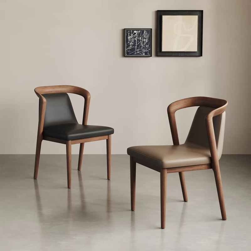 GDC Wabi Sabi Style Solid Wood Chair With Fabric