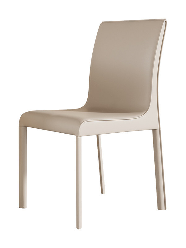GDC Italian Style Minimalist Saddle Leather Dining Chair with