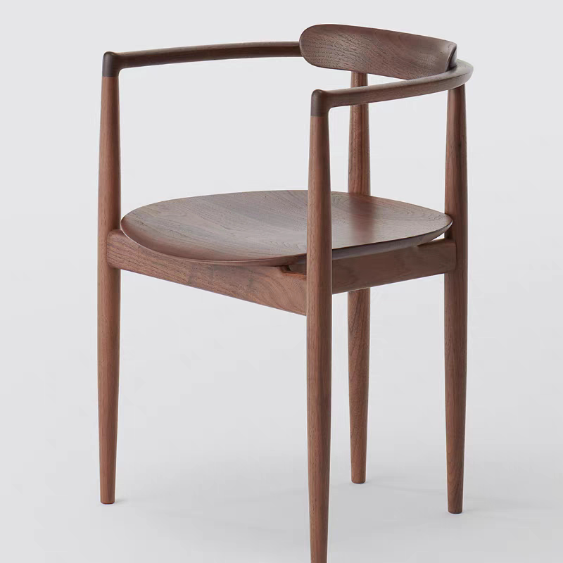 GDC Hotel Furniture Mid Modern Wood Dining Armchair with