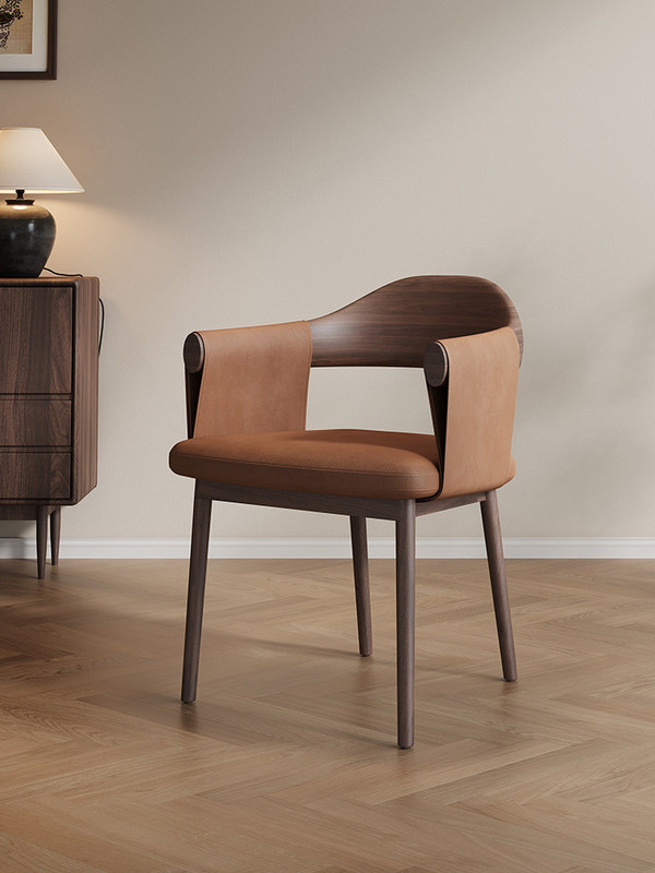 GDC Modern Solid Wood Dining Chair with Ergonomic Upholstered